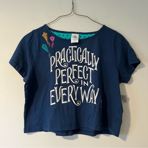Mary Poppins Disney Crop Top Practically Perfect in Every Way NWT - Picture 1 of 8